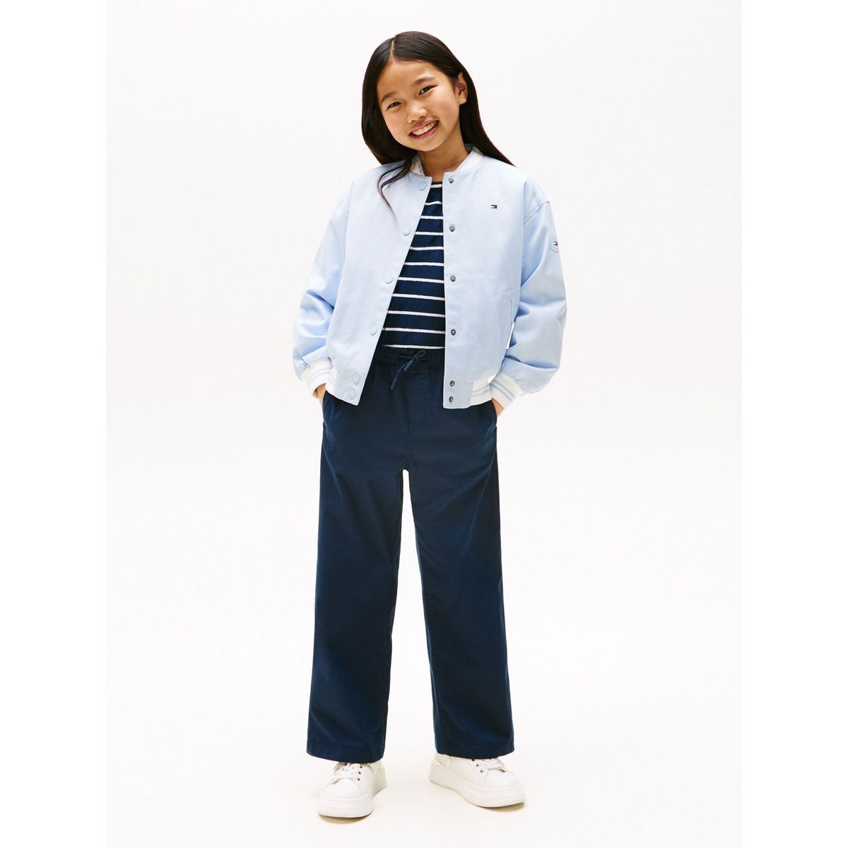 TOMMY HILFIGER - Pantalón azul de pierna ancha Tommy Hilfiger