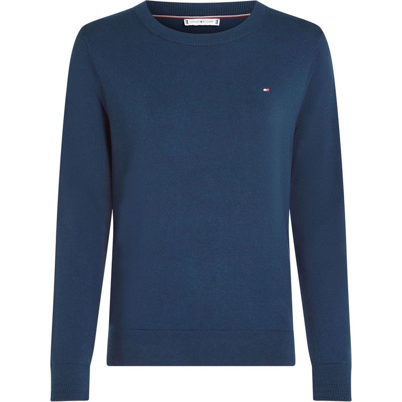 TOMMY HILFIGER - Saco azul tejido de cuello redondo Tommy Hilfiger