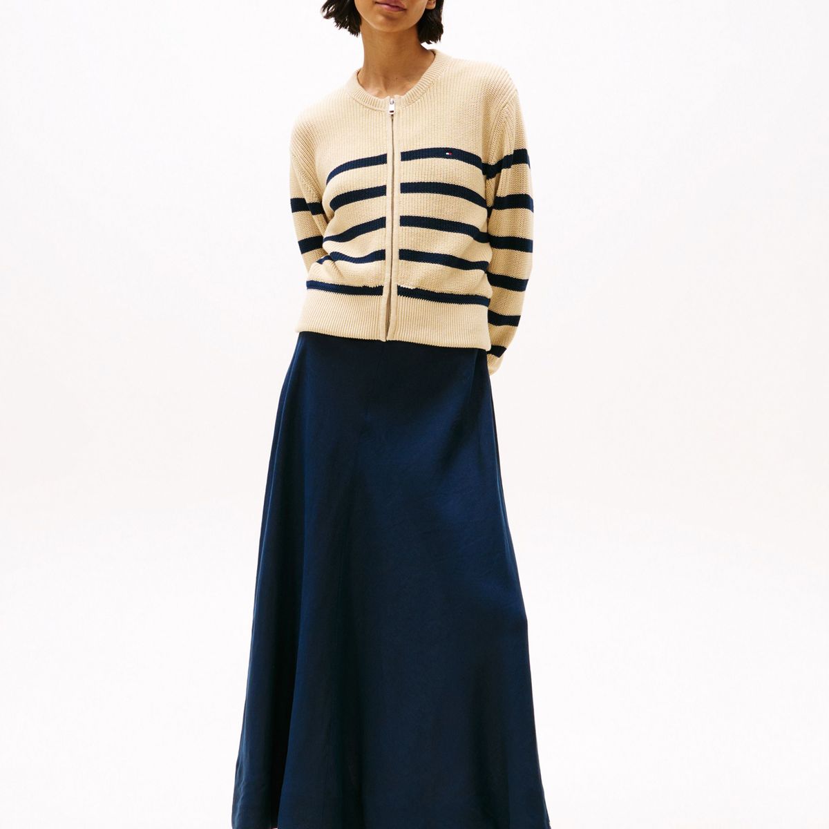 TOMMY HILFIGER - Cárdigan multicolor bomber con cremallera Tommy Hilfiger