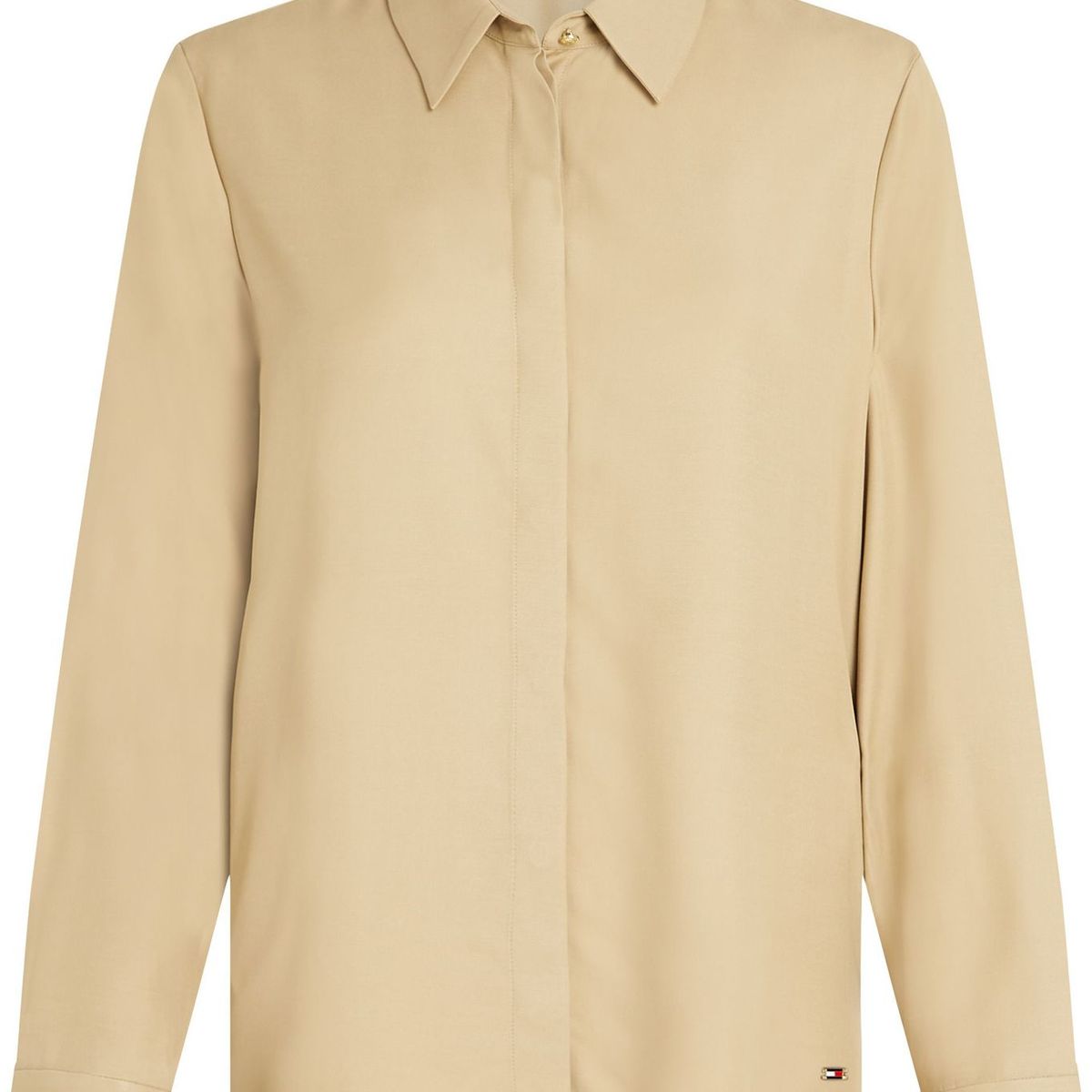 TOMMY HILFIGER - Camisa naranja de corte amplio y Tapeta oculta Tommy Hilfiger