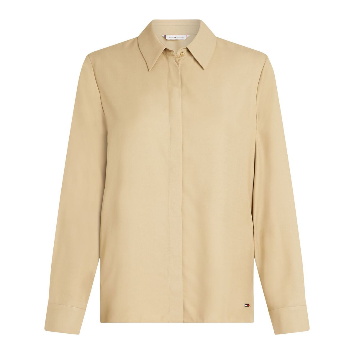 TOMMY HILFIGER - Camisa naranja de corte amplio y Tapeta oculta Tommy Hilfiger