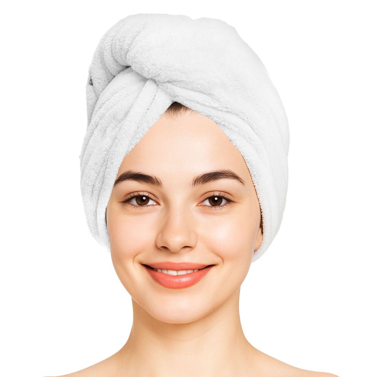 ENERGY PLUS - Toalla Turbante para Cabello 100% Algodón Ultra Absorbente