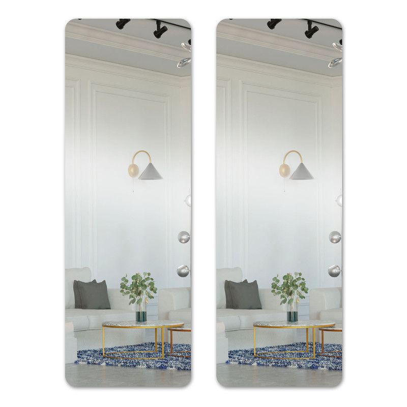ENERGY PLUS - Set x2 Espejo Pared Rectangular 40x120 Autoadhesivo Acrílico