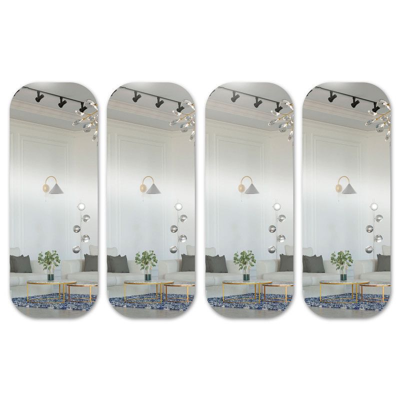 ENERGY PLUS - Set x4 Espejo Cuerpo Entero 50x150 cm Acrílico Autoadhesivo