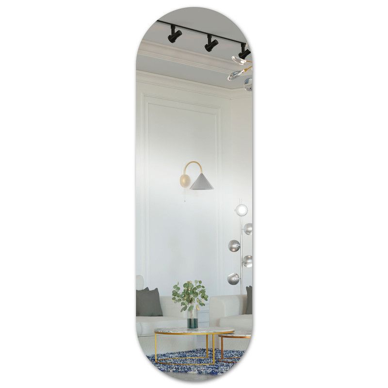 ENERGY PLUS - Espejo Acrílico Cuerpo Completo 50x150 cm Ovalado para Pared