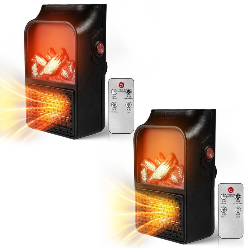 ENERGY PLUS - Set x2 Calentador de Ambiente Compacto Termostato y Control