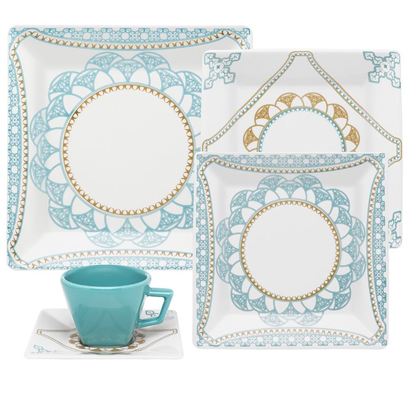 OXFORD - VAJILLA PORCELANA 20 PZAS 4PTOS DOMO