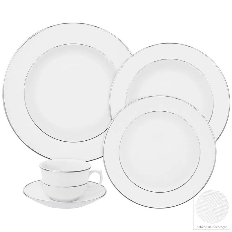 OXFORD - VAJILLA PORCELANA 30 PZAS 6 PTOS FLAMINGO DIAMOND