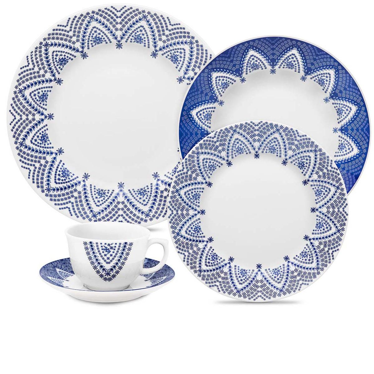 OXFORD - VAJILLA PORCELANA 30 PZAS 6 PTOS FLAMINGO