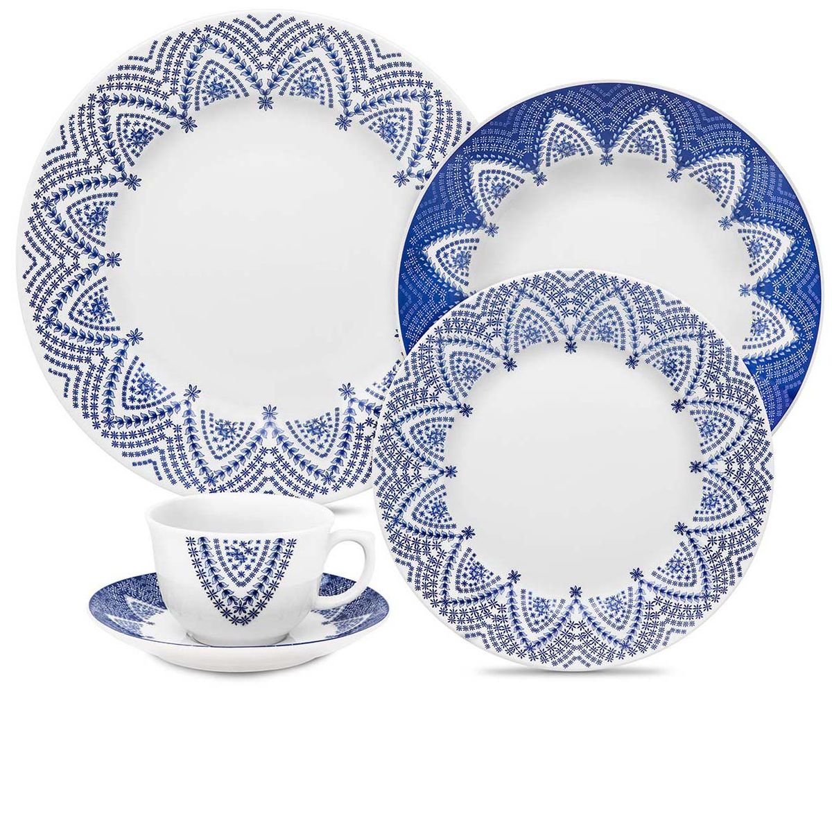 OXFORD - VAJILLA PORCELANA 30 PZAS 6 PTOS FLAMINGO