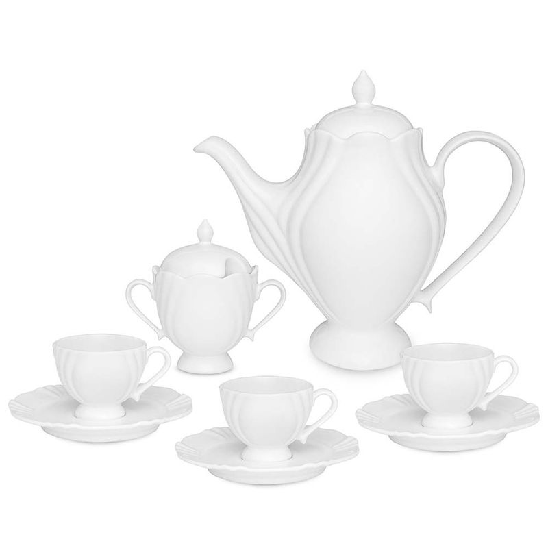 OXFORD - VAJILLA CAFE PORCELANA 14 PZS BLANCO