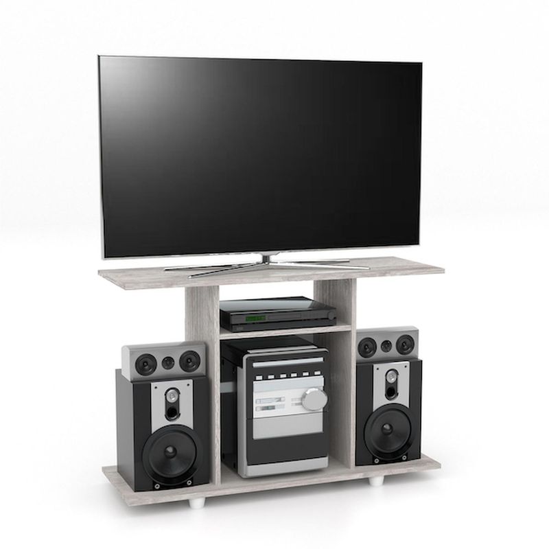 MADERKIT - Mesa para TV de 32 y Sonido Prato Ceniza