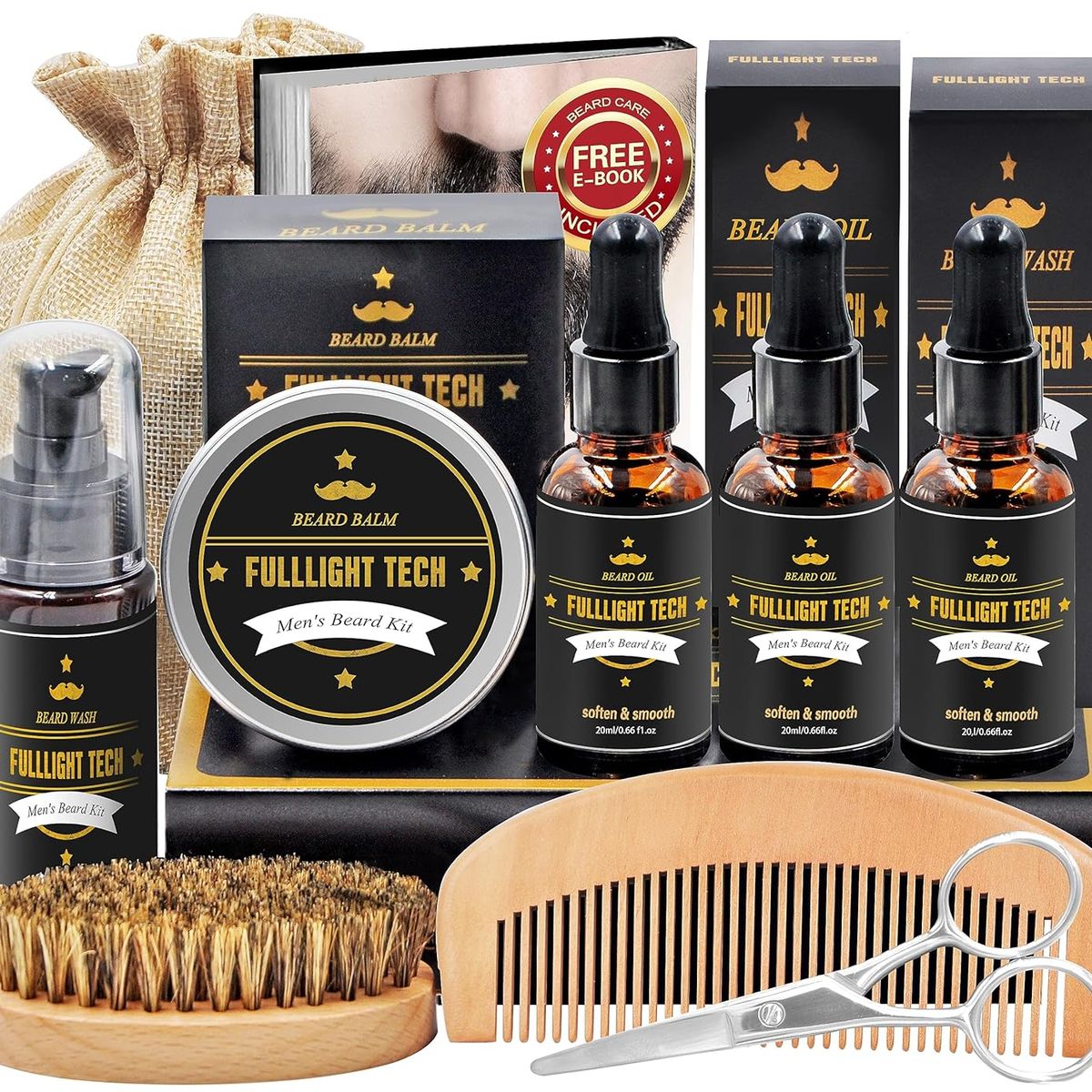 GENERICO - Kit De Barba Para Hombres Aseo Y Cuidado Con Lavado De Barba