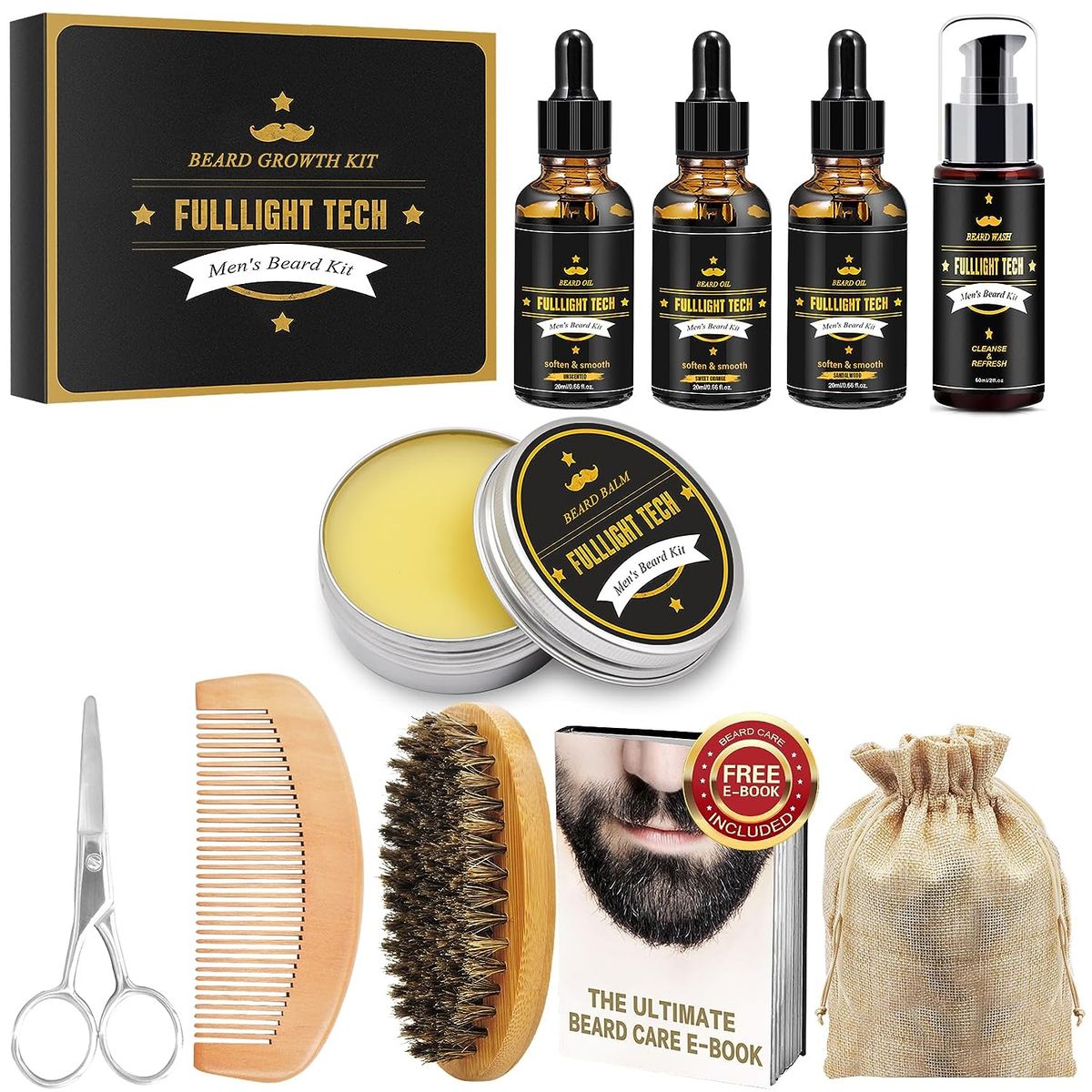 GENERICO - Kit De Barba Para Hombres Aseo Y Cuidado Con Lavado De Barba