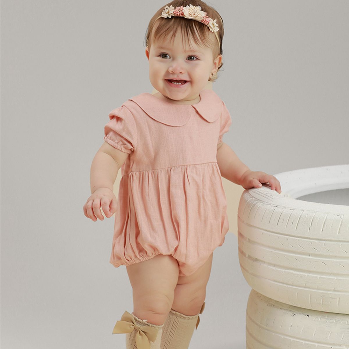 BABY SAMUU - Mameluco Lino Clásico Adele