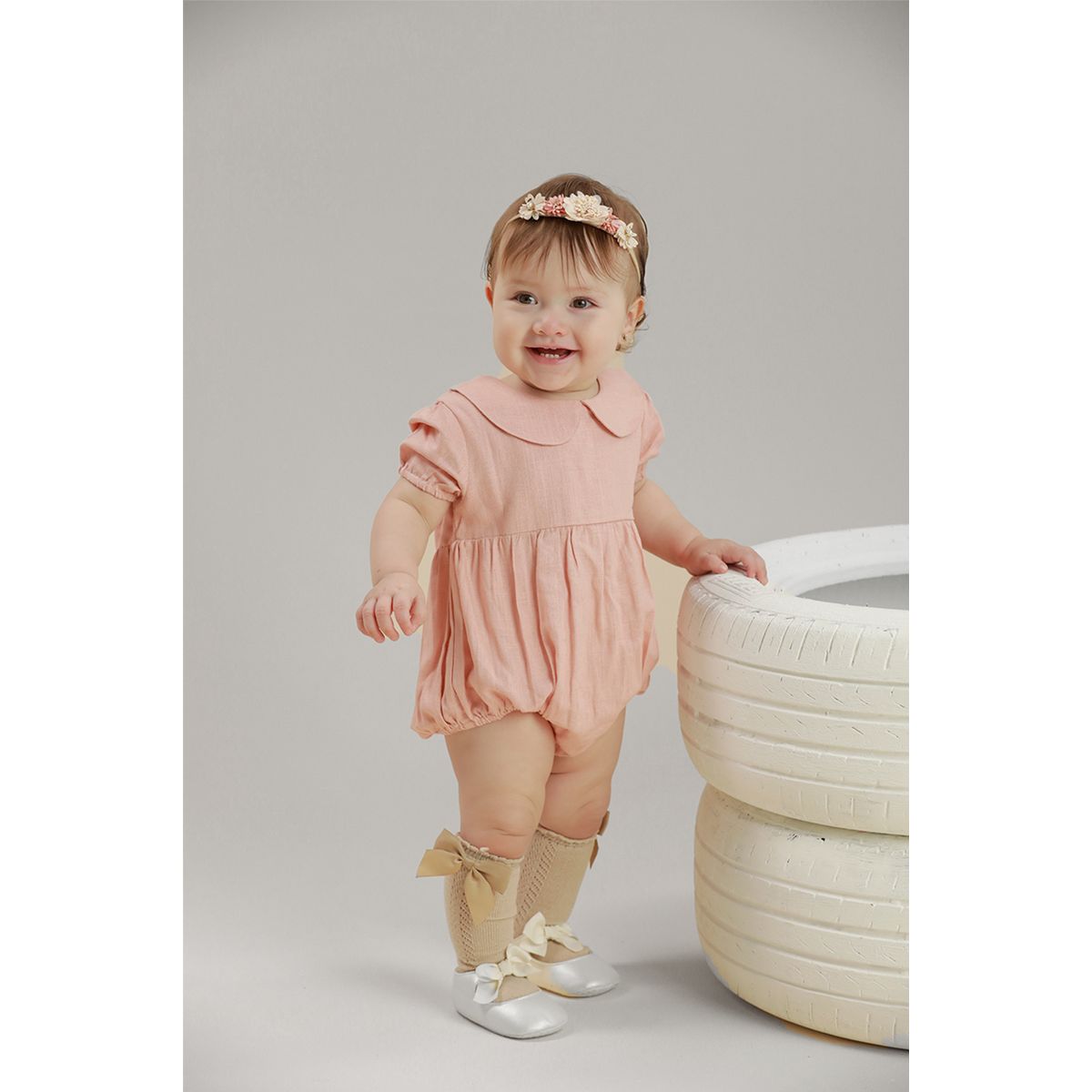 BABY SAMUU - Mameluco Lino Clásico Adele