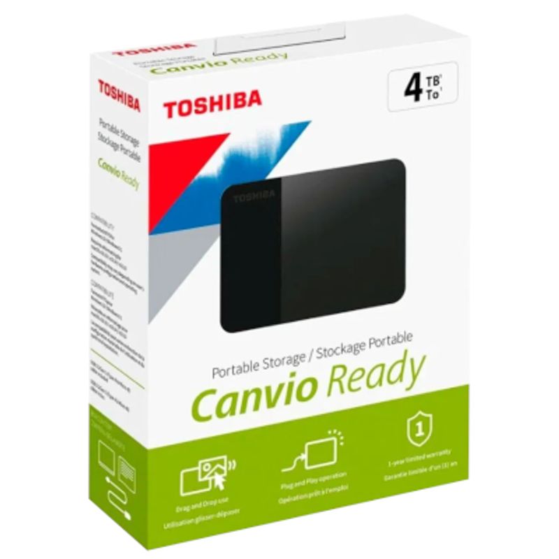 TOSHIBA - Disco Duro Externo Toshiba Canvio 4 TB  USB 32 Gen 1 Portable