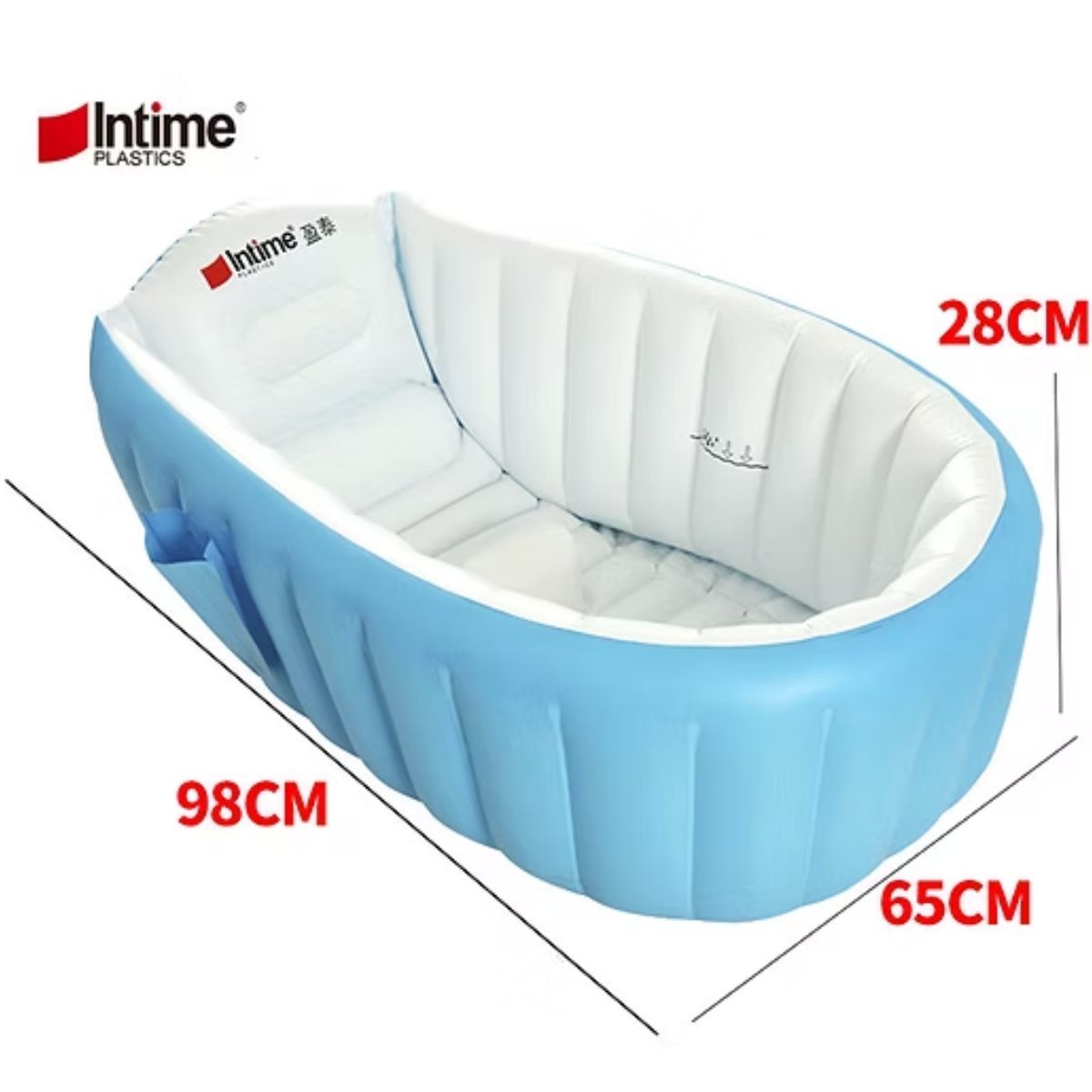GENERICO - Piscina Bañera Tina Inflable Para Bebes Azul.