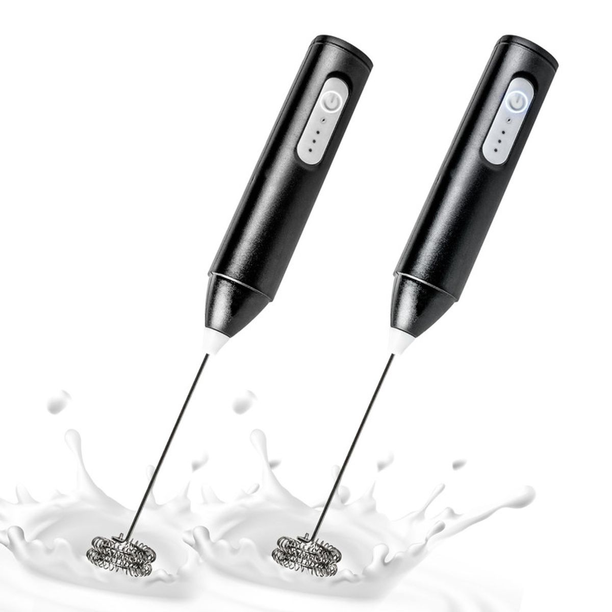 CHEF MASTER - Set x2 Batidor Eléctrico Portátil USB Leche Café y Matcha