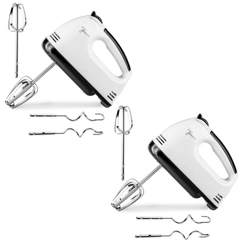 CHEF MASTER - Set x2 Batidora Eléctrica de Mano con Ganchos y Batidores