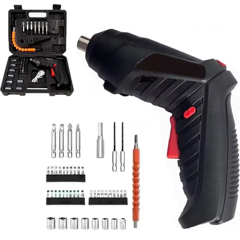 GENERICO - Kit Destornillador Inalámbrico Eléctrico Multifuncional