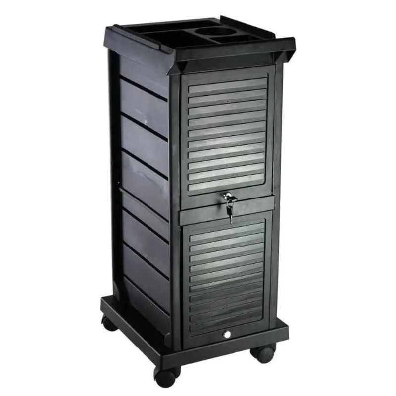 ZHOPI CO - Carrito Organizador Estetica Multiusos 2 Puertas Llave Cajones
