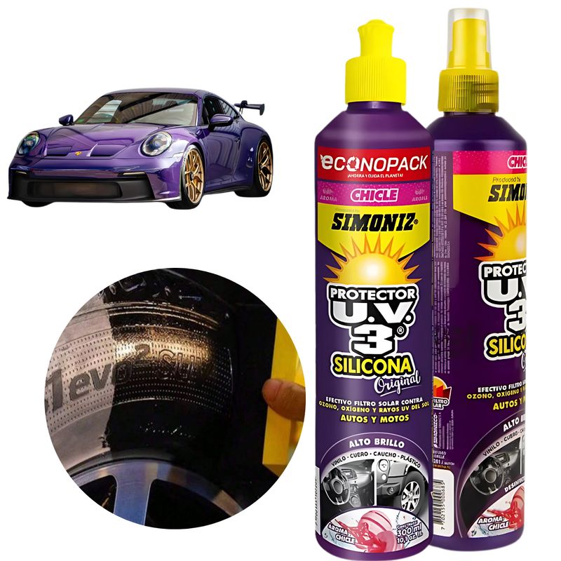 SIMONIZ - silicona protector uv3 carro moto 300ml simoniz alto brillo