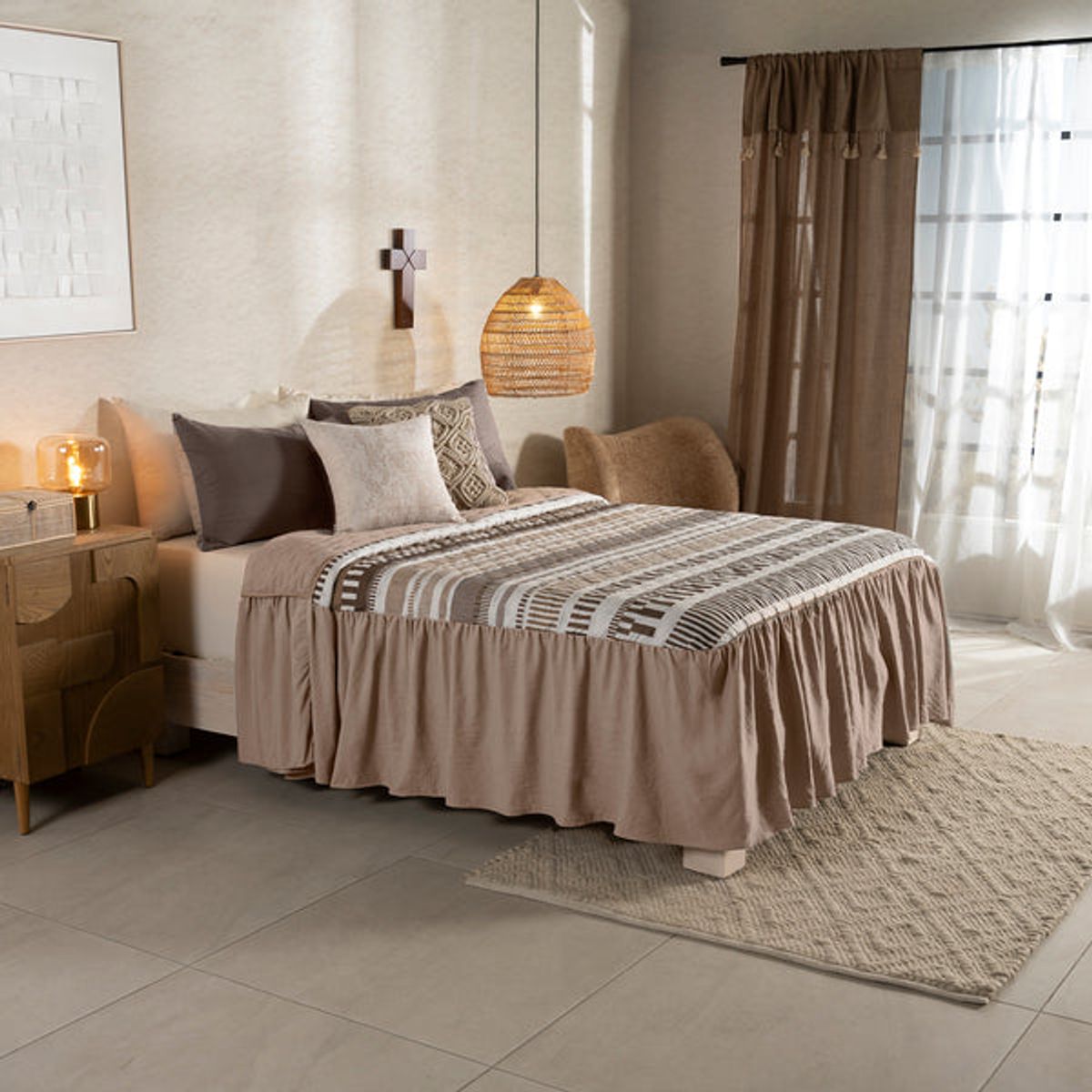 VIANNEY - Colcha Tonalá Talla Doble con Doble Vista Vianney