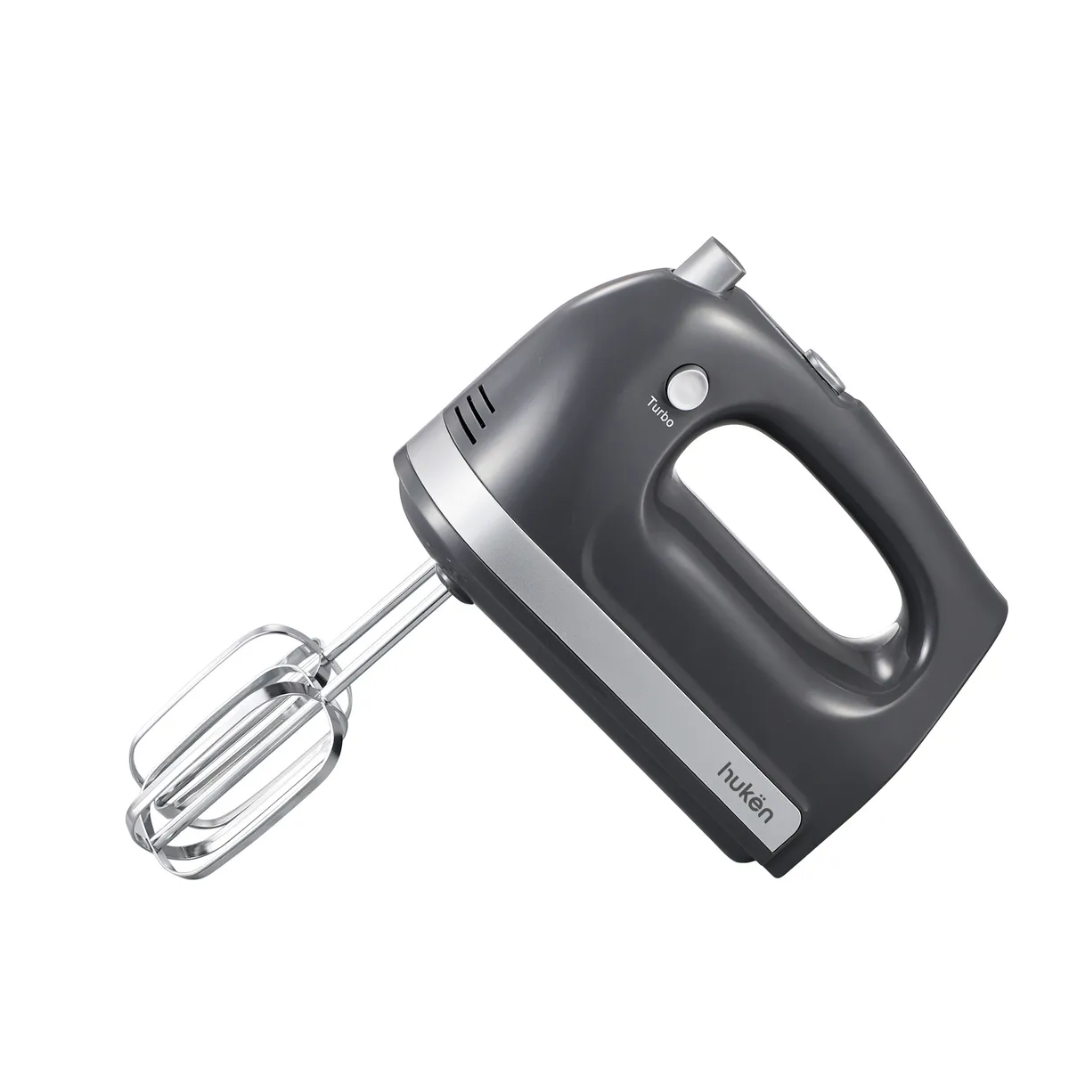 HUKEN - Batidora De Mano Mix 5 Velocidades + Turbo Color Acero Hukën