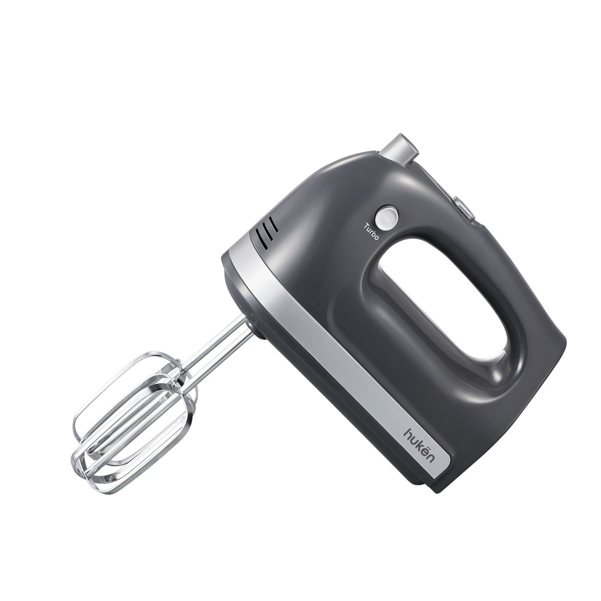 HUKEN - Batidora De Mano Mix 5 Velocidades + Turbo Color Acero Hukën