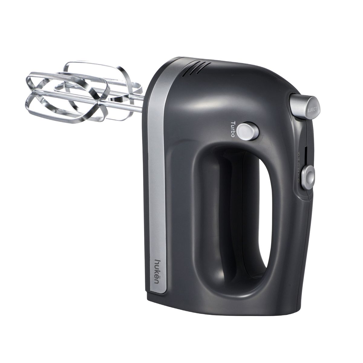 HUKEN - Batidora De Mano Mix 5 Velocidades + Turbo Color Acero Hukën