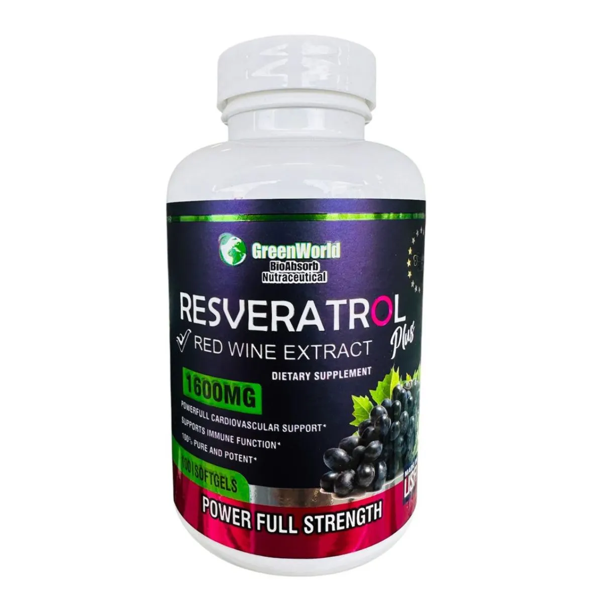 GREEN - Resveratrol complex 1600mg 100 capsulas greenworld