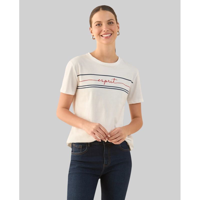 ESPRIT - Camiseta Esprit Mujer Estampada en Frente