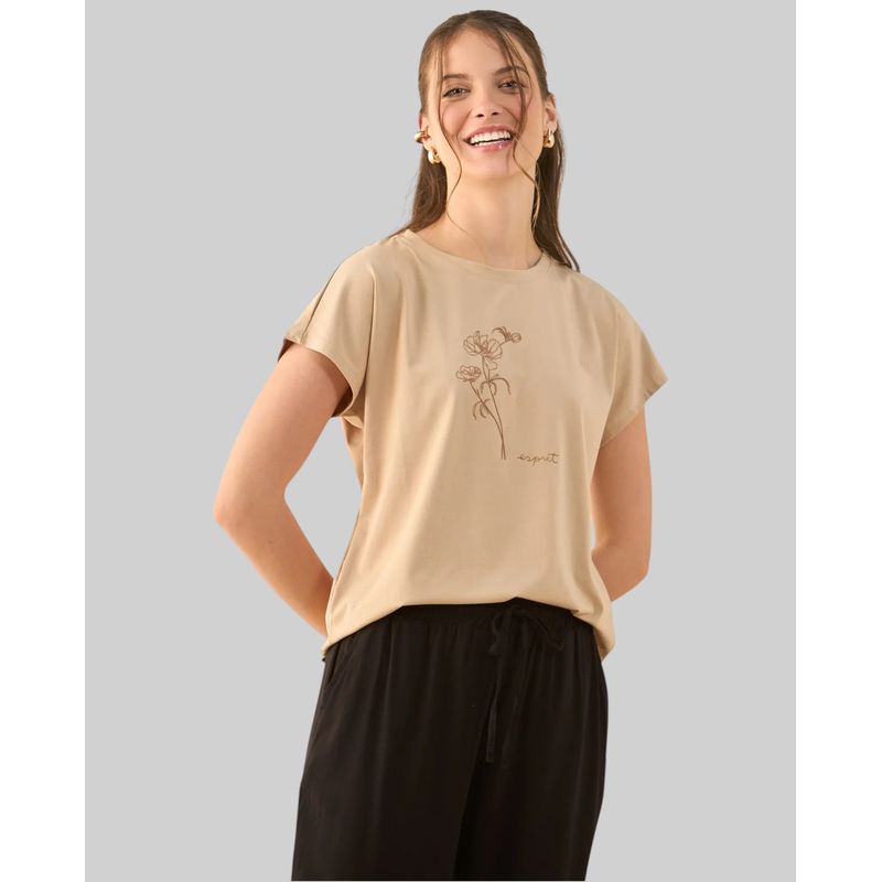 ESPRIT - Camiseta Esprit Mujer Básica Manga Corta