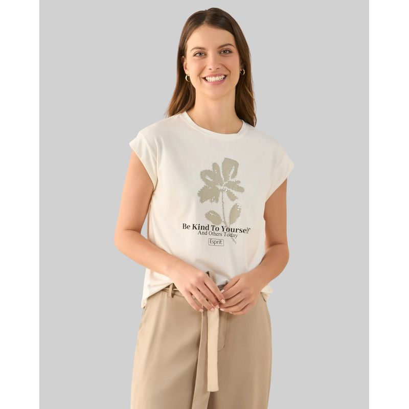 ESPRIT - Camiseta Esprit Mujer Clásica Manga Sisa