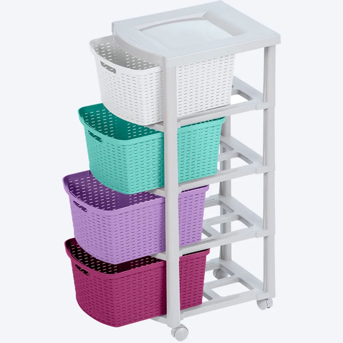 RIMAX - Cajonero Apariencia Rattan Rimax 4 Gavetas Glam Niña 14005