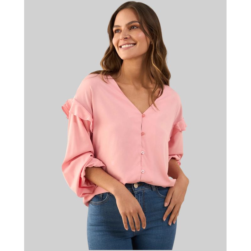 ESPRIT - Camisa Esprit Mujer con Bolero en Hombros
