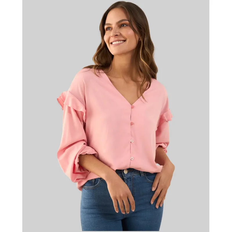 ESPRIT - Camisa Esprit Mujer con Bolero en Hombros