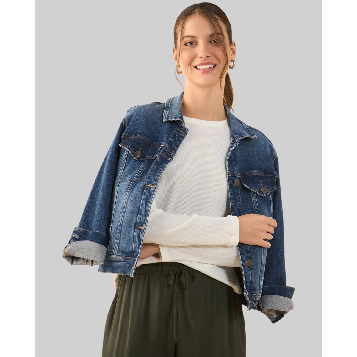 ESPRIT - Esprit Camiseta para Mujer en Tela Acanalada - Blusa para Dama Versátil