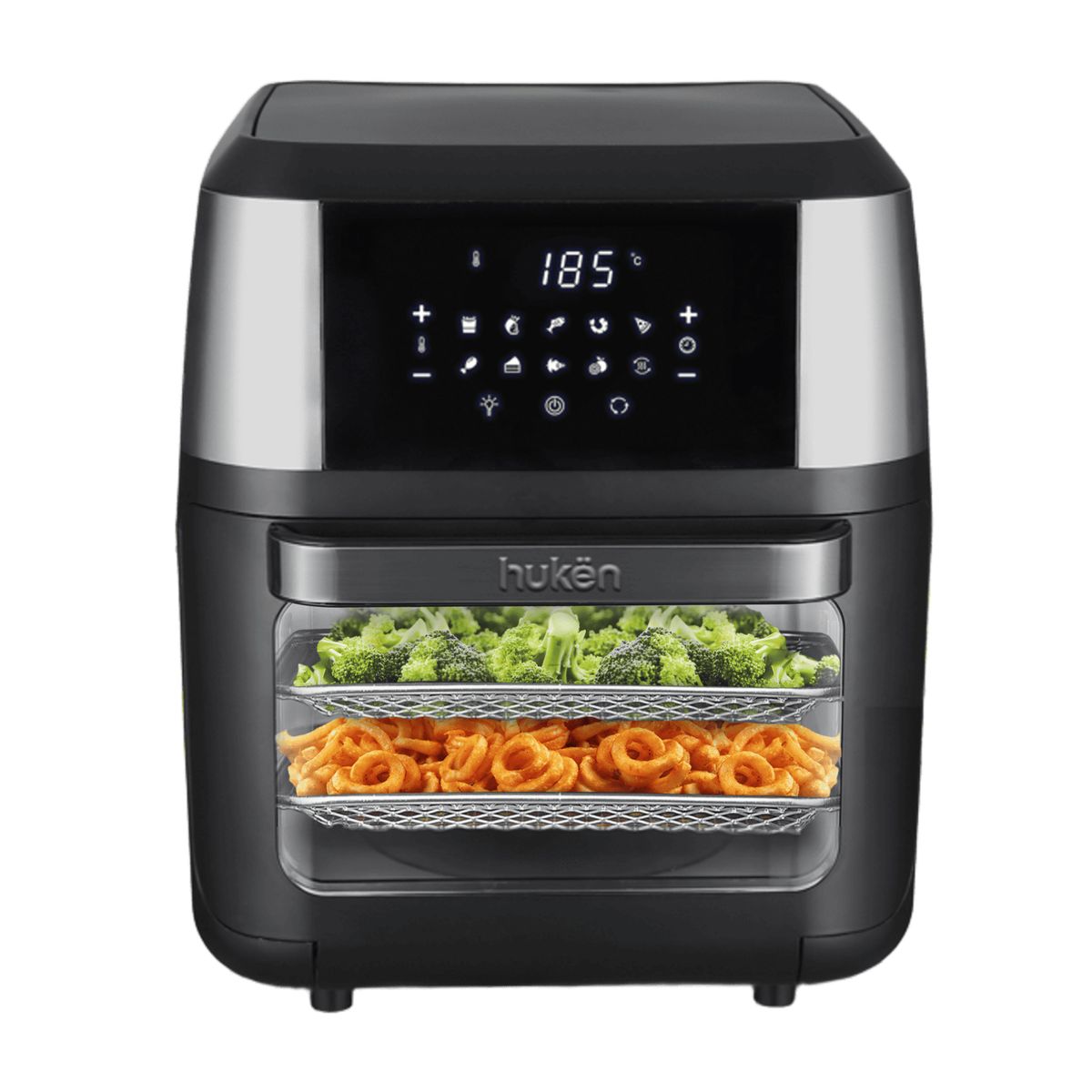 HUKEN - Freidora de Aire Multifuncional Premium Negro 12L Hukën®