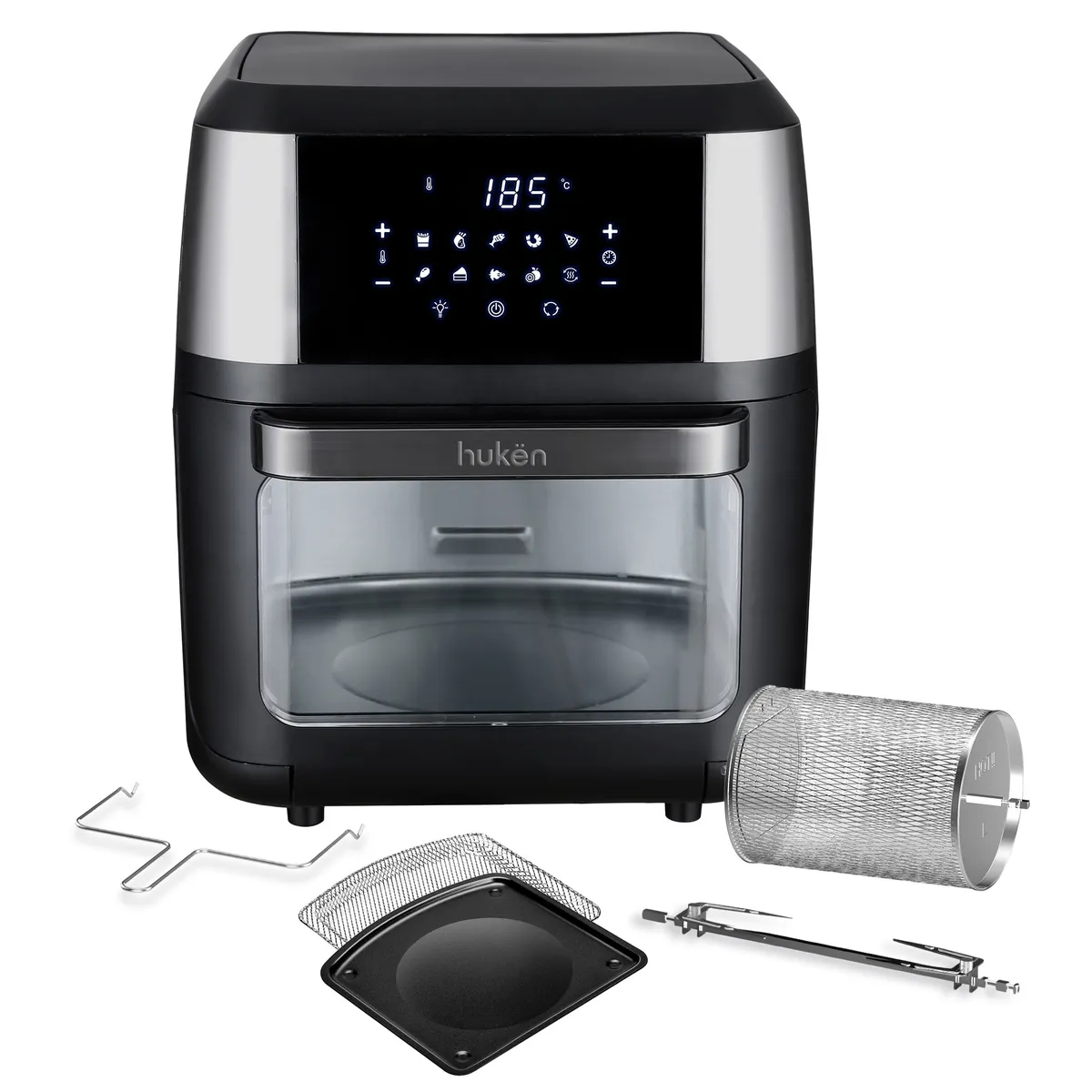 HUKEN - Freidora de Aire Multifuncional Premium Negro 12L Hukën®