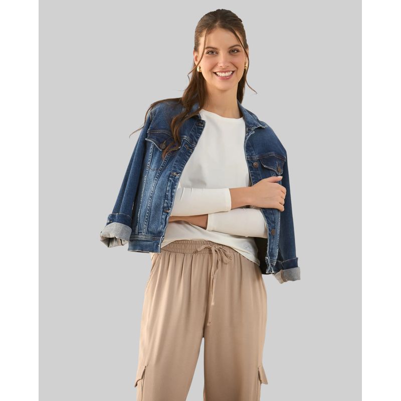 ESPRIT - Camiseta Esprit Mujer con Letras Bordadas