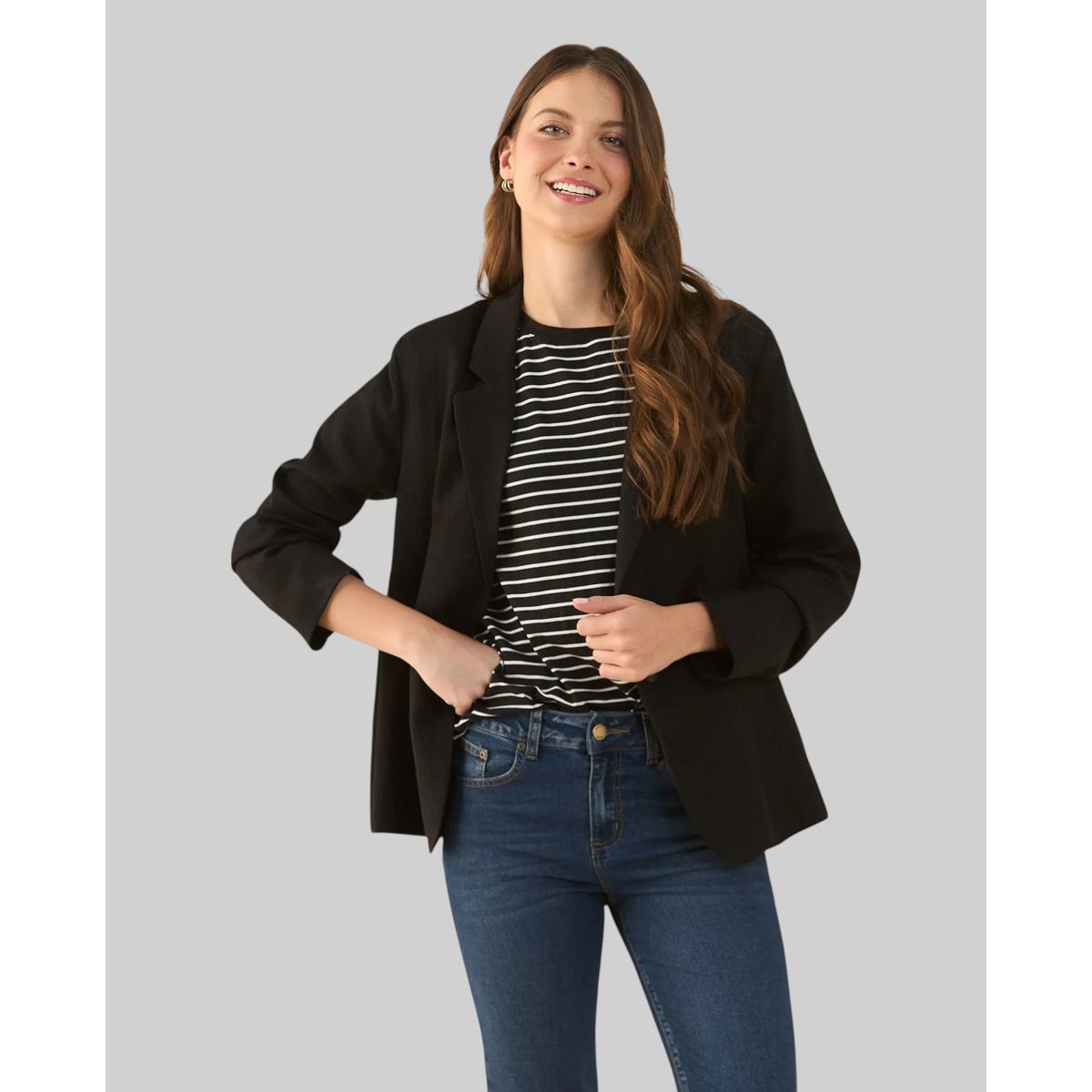 ESPRIT - Esprit Camiseta para Mujer a Rayas - Blusa para Dama Cuello Redondo