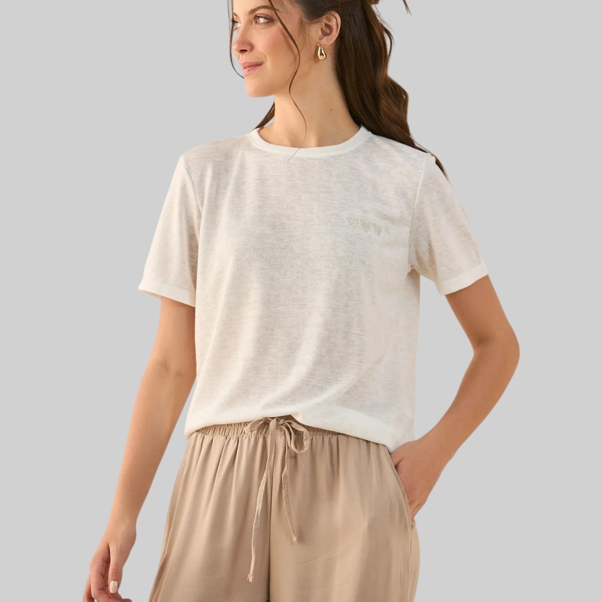 ESPRIT - Esprit Camiseta para Mujer con Leve Transparencia - Blusa para Dama Casual