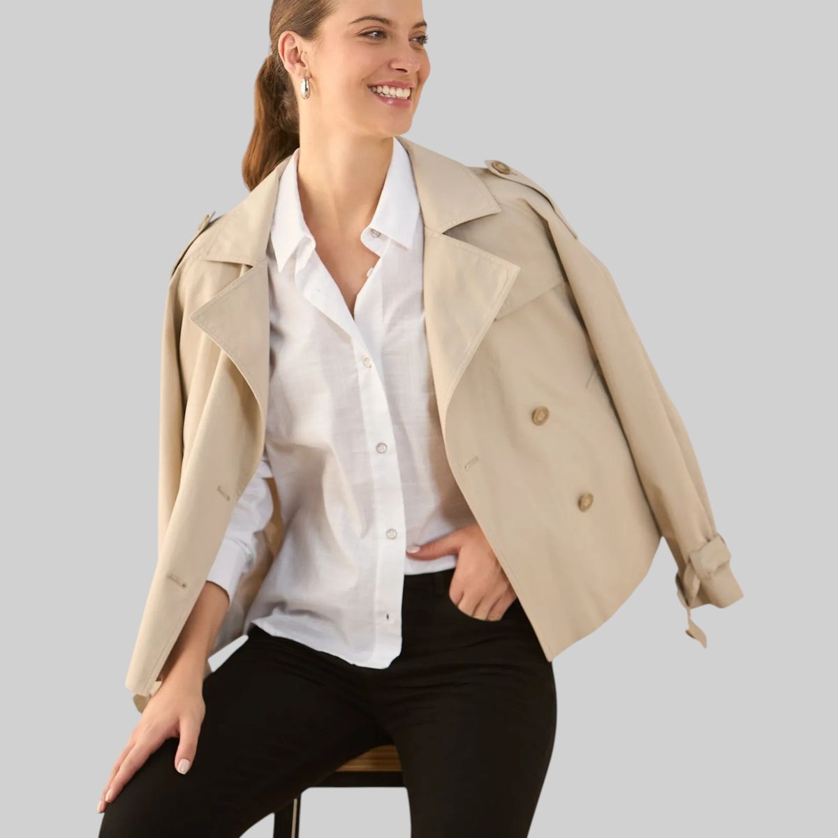 ESPRIT - Esprit Camisa para Mujer Diseño Abierto - Blusa para Dama Elegante