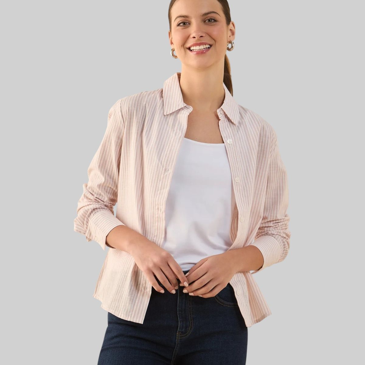 ESPRIT - Esprit Camisa para Mujer Diseño Abierto - Blusa para Dama Elegante