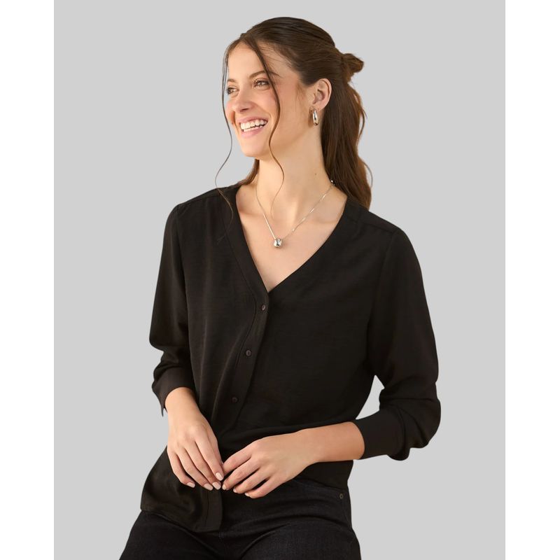 ESPRIT - Camisa Esprit Mujer con Escote en V