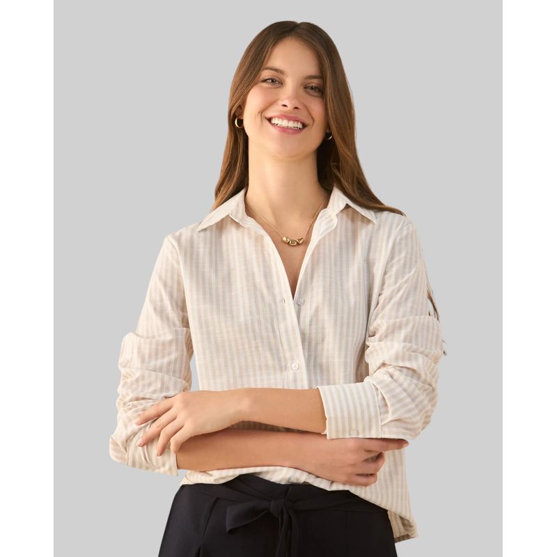 ESPRIT - Camisa Esprit Mujer Clásica Manga Larga