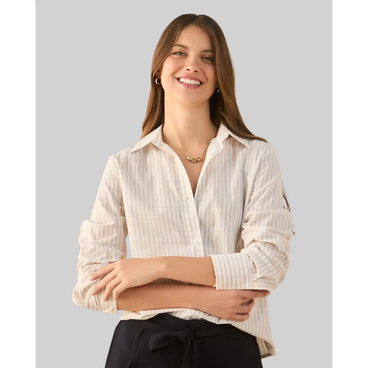 ESPRIT - Esprit Camisa para Mujer Tipo Chaqueta - Blusa para Dama Elegante