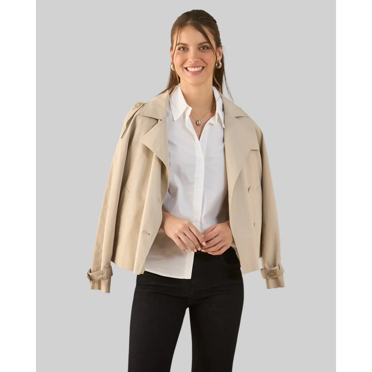 ESPRIT - Esprit Camisa para Mujer con Detalle Bordado - Blusa para Dama de Botones